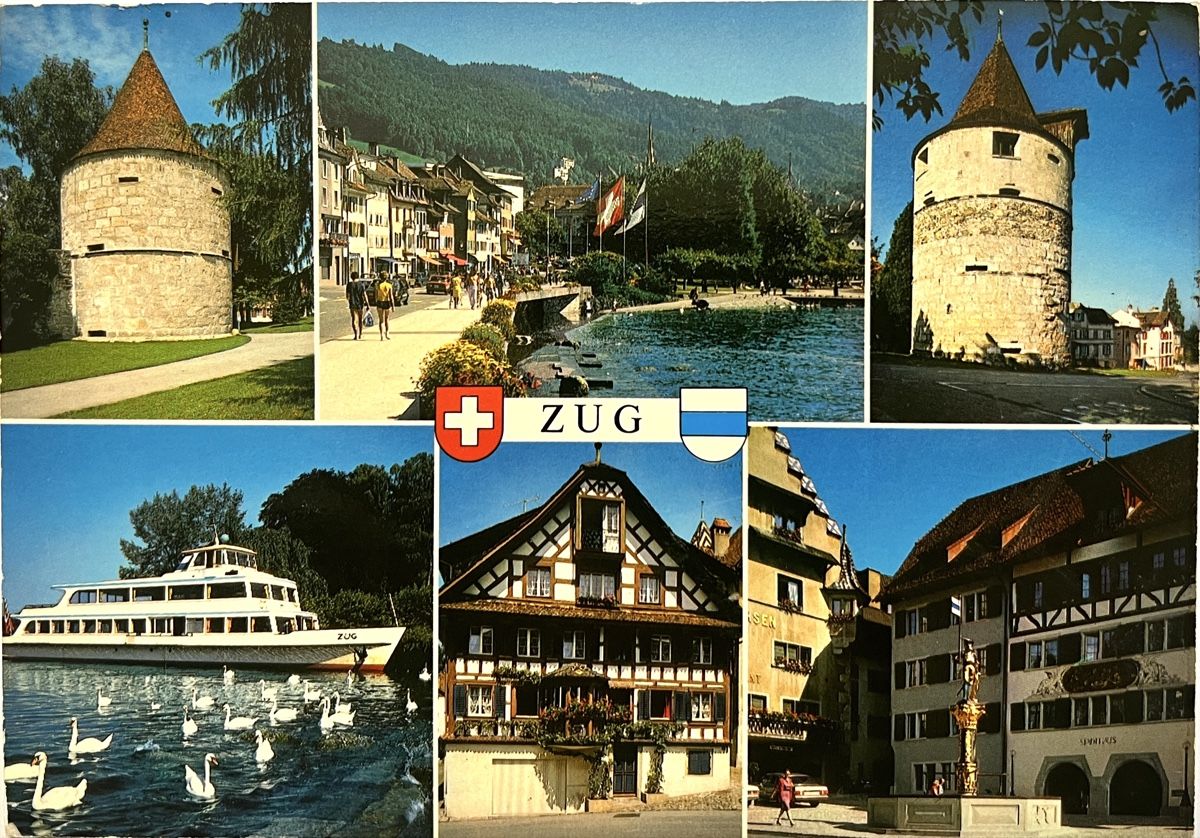 Ansichtskarten: AK von Zug 6 Bildrig. – Gebraucht aus Muotathal von OttoK01