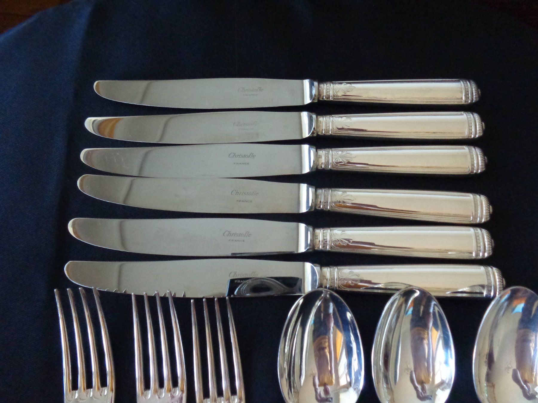 Christofle Bestecksets: * 18 X GRANDE COUVERTS CHRISTOFLE MAILMASON ORIGINAL – Neu (gemäss Beschreibung) aus Morges von argento.oro.65 2