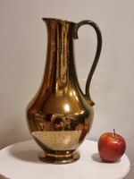 Vintage Keramik Krug 30 cm Gold Bronze Lüsterdekor