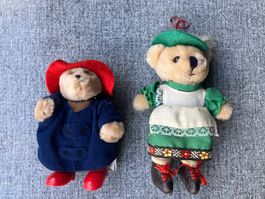 2 kleine Vintage Bären, Padminton 1996 EDEN