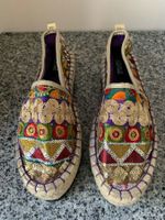 Plateau Espandrillas Schuhe Glitzer Pailletten Gr.39  Neuw.