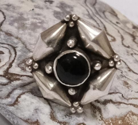 Anelli: Silberring Onyx Vintage – Usato da Zürich venduto da Melody2000 1