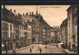 Schaffhausen, Frohnwaagplatz mit Gesch
