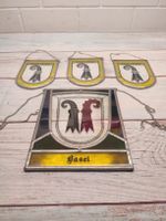 Basel Wappen Bleiglas Fensterhänger Set 4Stk (413)