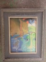 Vintage Original Kunstwerk Armin54, gerahmt, Rarität!