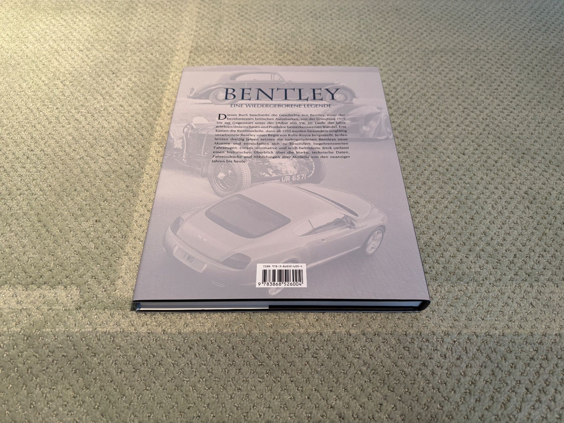 Bücher: BENTLEY Eine Wiedergeborene Legende – Gebraucht aus Zürich von fisadr90 1