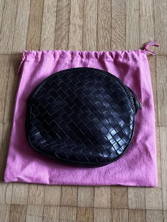 Costi Umhängetasche Leder schwarz geflochten