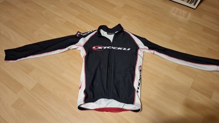 Stöckli Velo Trikot langarm schwarz weiss Grösse M gebraucht
