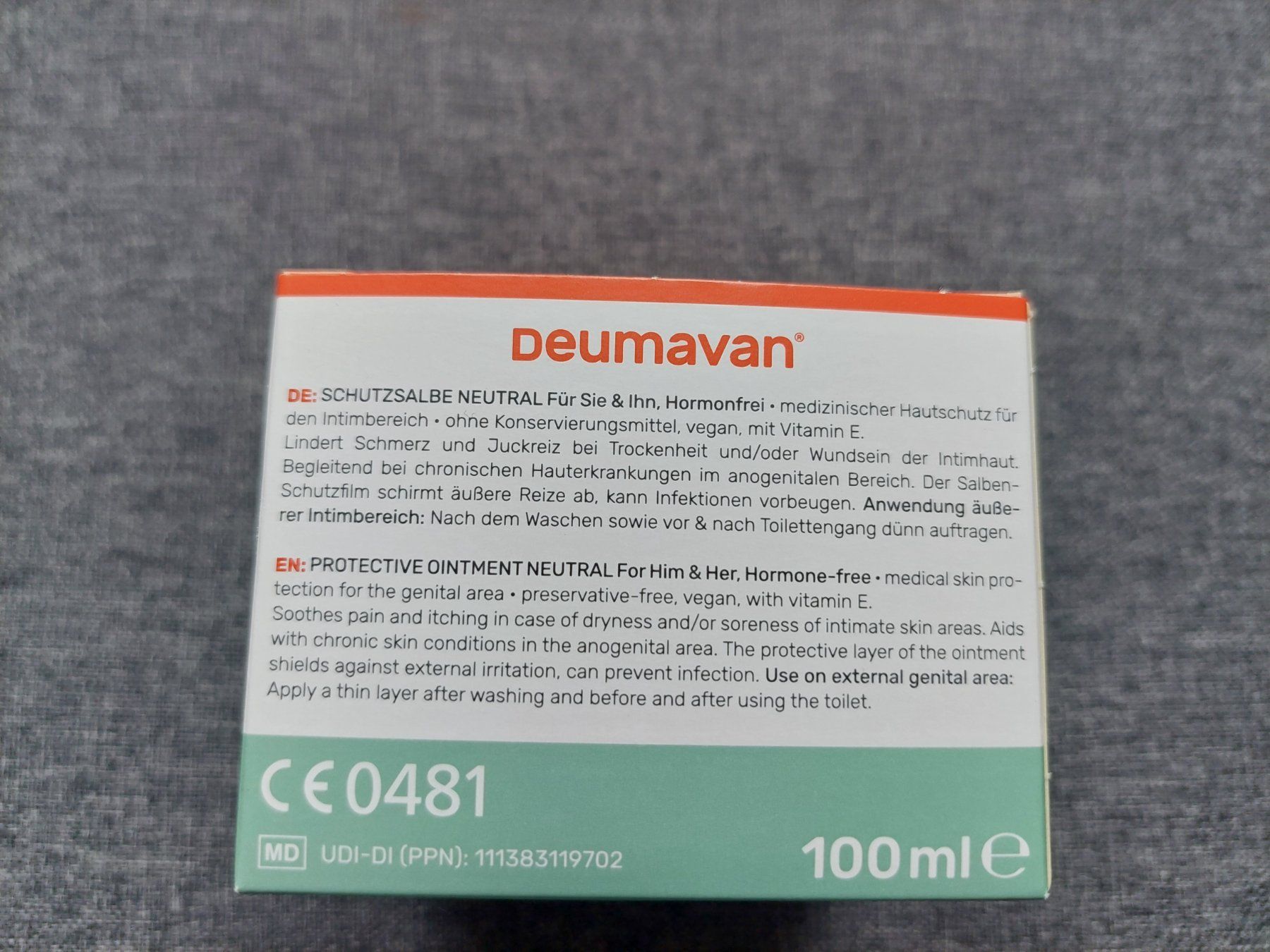 Sonstige Körperpflege: Deumavan Intim Schutzsalbe Neutral 100ml – Neu und originalverpackt aus Beckenried von Havacola 1