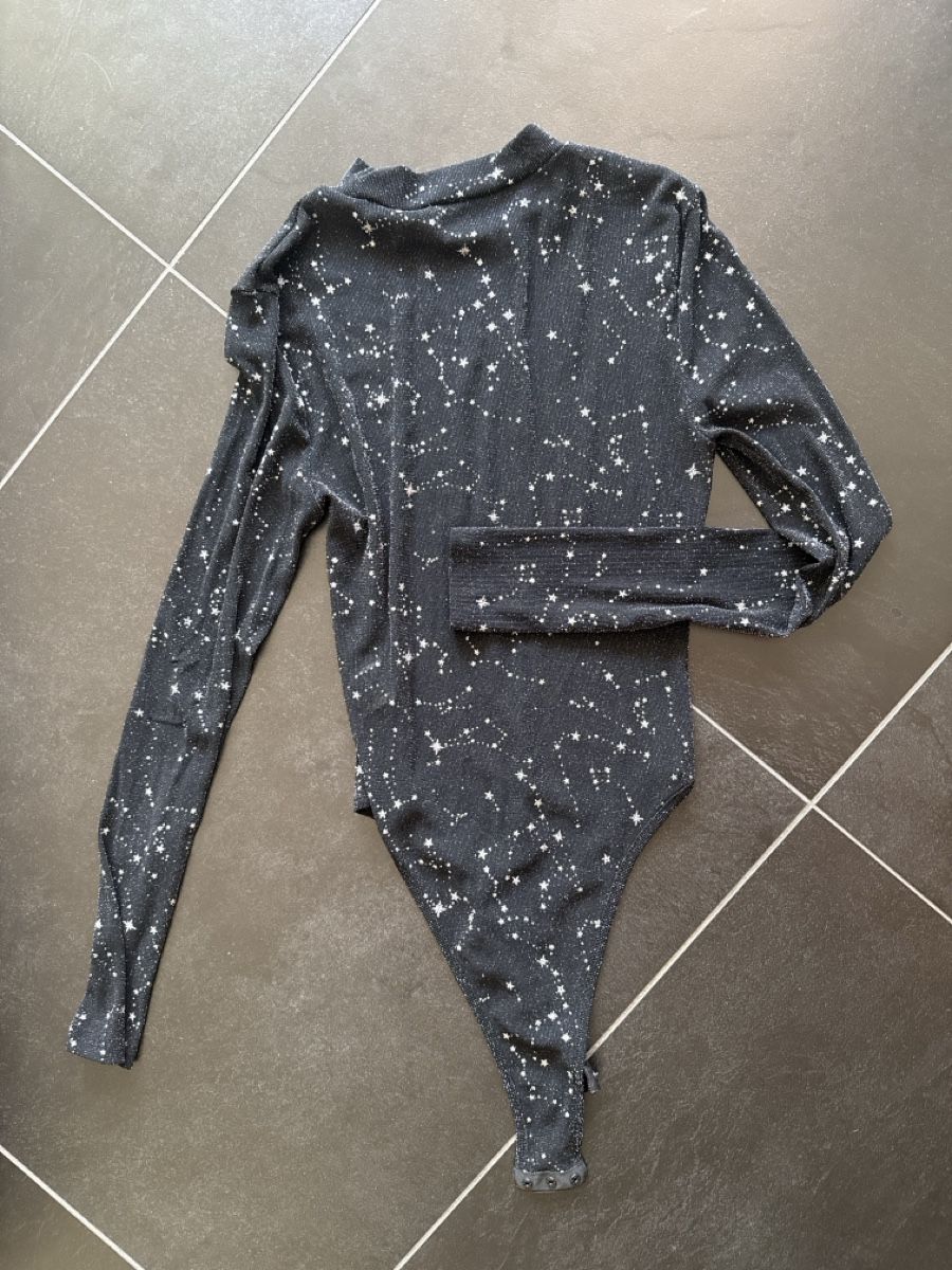 Shein T-shirt: Body langarm schwarz Sternenmuster durchsichtig Gr 36 – Nuovo (secondo la descrizione) da Bilten venduto da and_6hjn 3