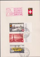 1942, B15+B16 ERSTTAG auf PTT-Blatt, sehr sauber, Kat: 250.-
