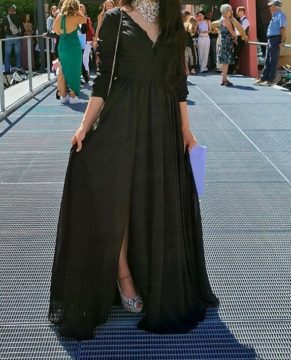 Vestiti: Schwarzes Abendkleid mit Schlitz, Grösse 36, elegant! – Usato da Eyholz venduto da ile_gwp7 1