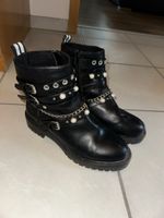 Schwarze Winterboots mit Schmuck, Grösse 40, Top Zustand