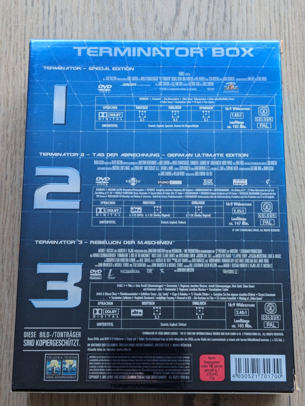 Alle DVDs: Terminator Box 1-3 (DVD) – Gebraucht aus Port von  1