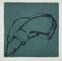 Christiane Dubois, Rochefort  - Orig. Farbholzschnitt, 1998