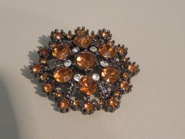 Vintage Brosche mit Strass
