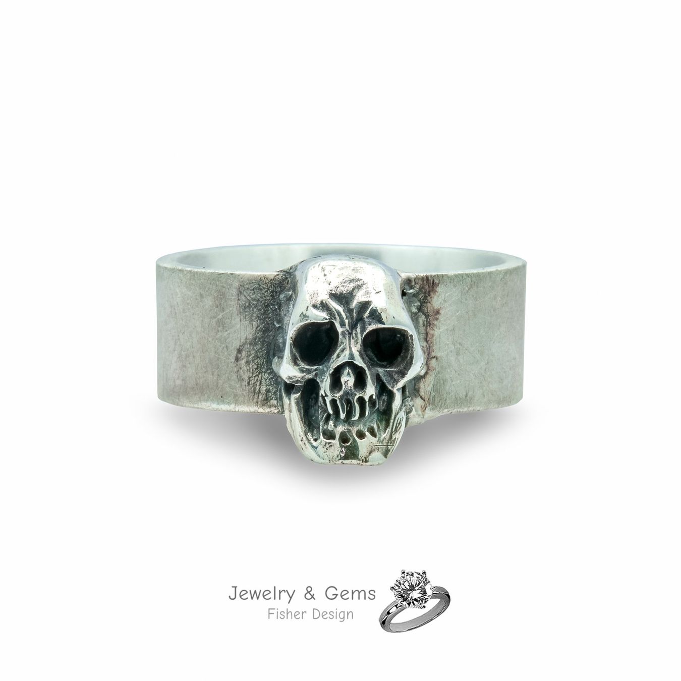 Anelli: Skull Ring in Silber 925 – Nuovo e nell'imballaggio originale da Zürich venduto da GOS08
