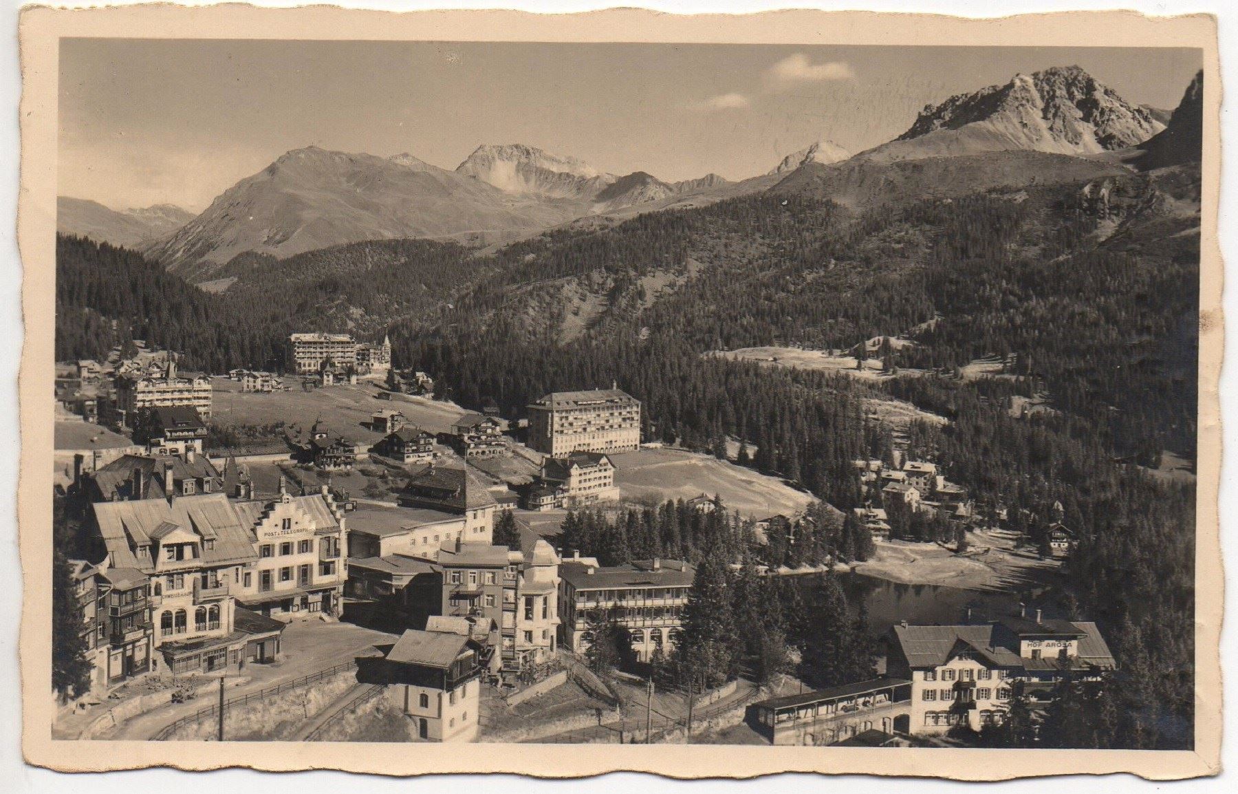 Cartoline postali: AROSA Blick auf Hotel Schweizerhof – Usato da Jona venduto da philajona
