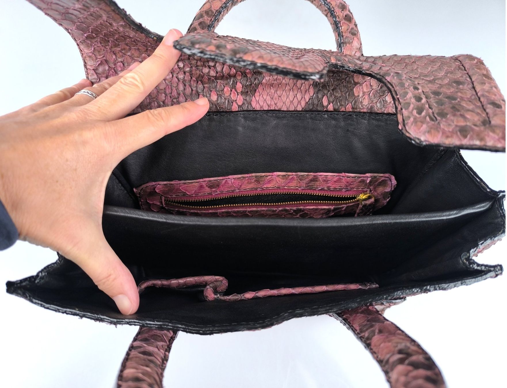 Borse da donna: Handtasche Schlangenleder Ling Wu – Usato da Rüti ZH venduto da Restwert_Rueti_ZH 3