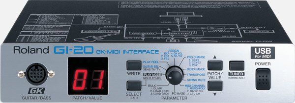 Roland Streich- & Zupfinstrumente: ROLAND GI-20 - Interface Module GK MIDI for GUITAR/BASS + – Gebraucht aus La Chaux-de-Fonds von  5
