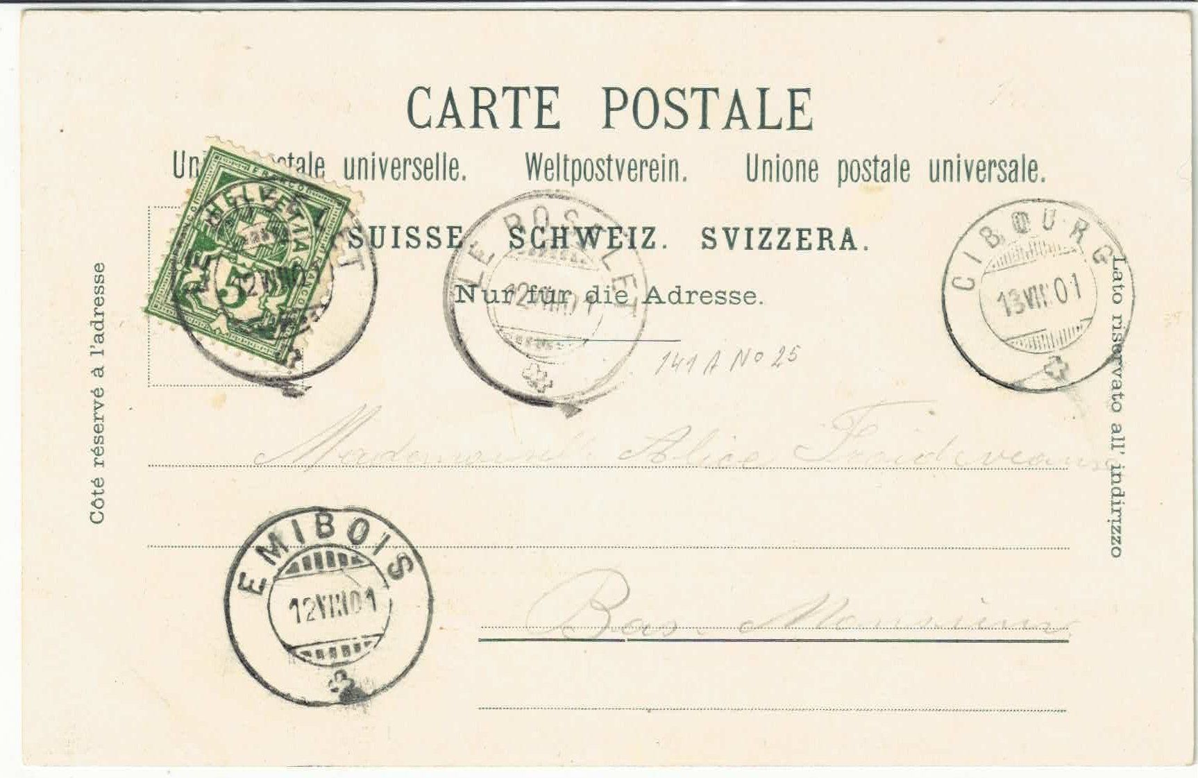 Cartoline postali: Les Emibois - Vue generale – Usato da Ettingen venduto da Kartenplanet 1