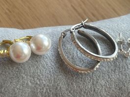 Luxus Elegante Ohrstecker Ohrschmuck  Farbe: Gold Zirkonia