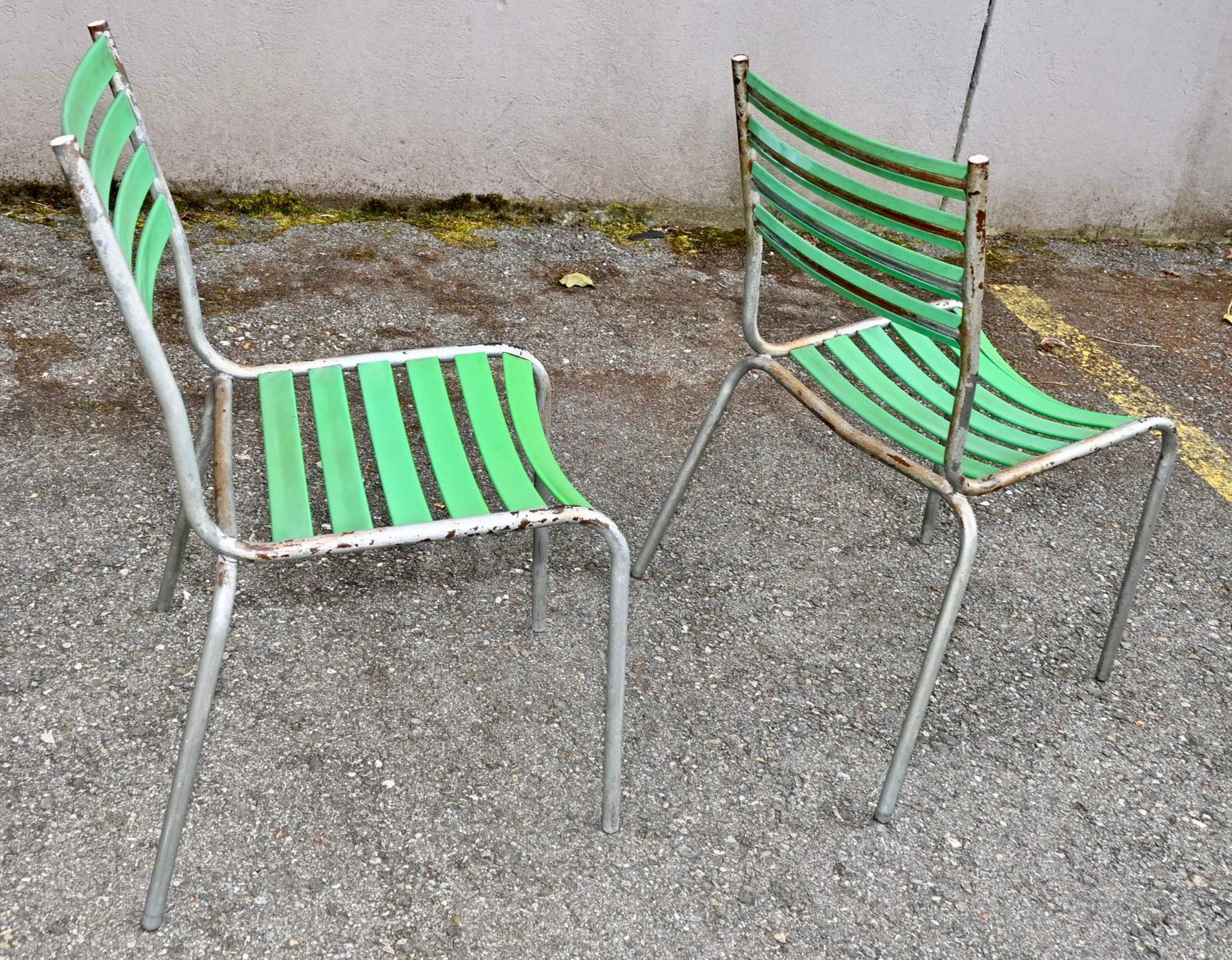 Sedie: 2 gebrauchte Vintage GARTENSTÜHLE grün – Usato da Pfaffhausen venduto da mono_rec 5