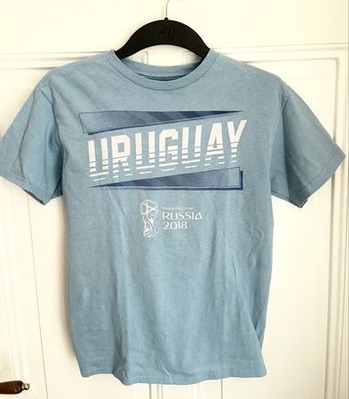 FIFA WM Russland 2018 Vintage  T-Shirt Uruguay Hellblau 
