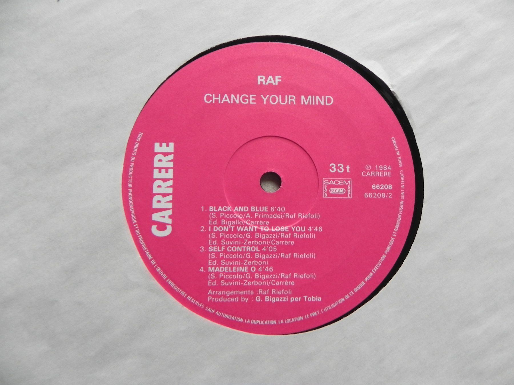 Dischi in vinile: LP Schallplatte Schweiz Synth Pop Raf 1984 Change your mind – Usato da Siebnen venduto da krimsie 5