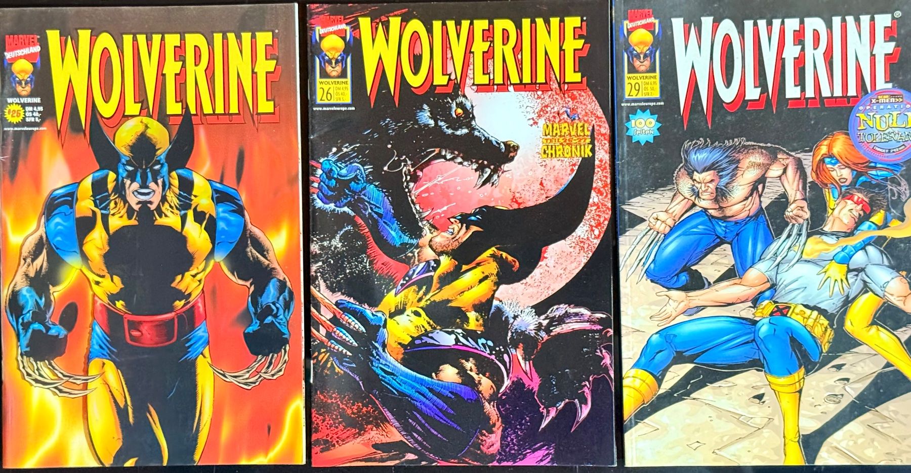 Fumetti: Wolverine Comic # 25, 26, 29. Marvel Deutschland – Usato da Zuerich venduto da SonderArt-Wertgut