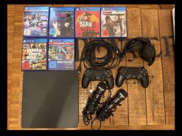 PS4 Konsole Bundle mit Spielen und Zubehör