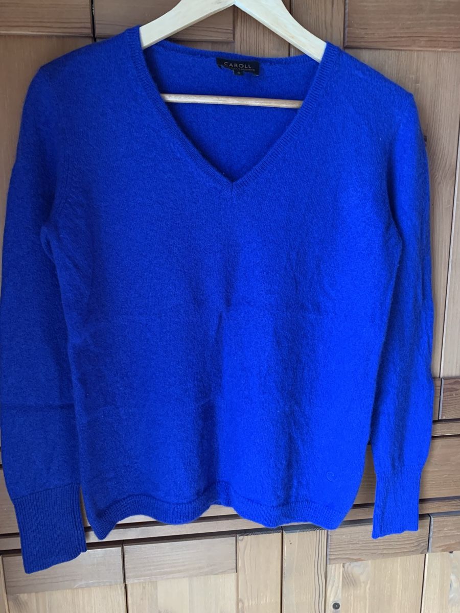 Caroll Maglioni & Felpe: Pull Caroll Cachemire bleu électrique, taille S, parfait! – Usato da Finhaut venduto da dod 1