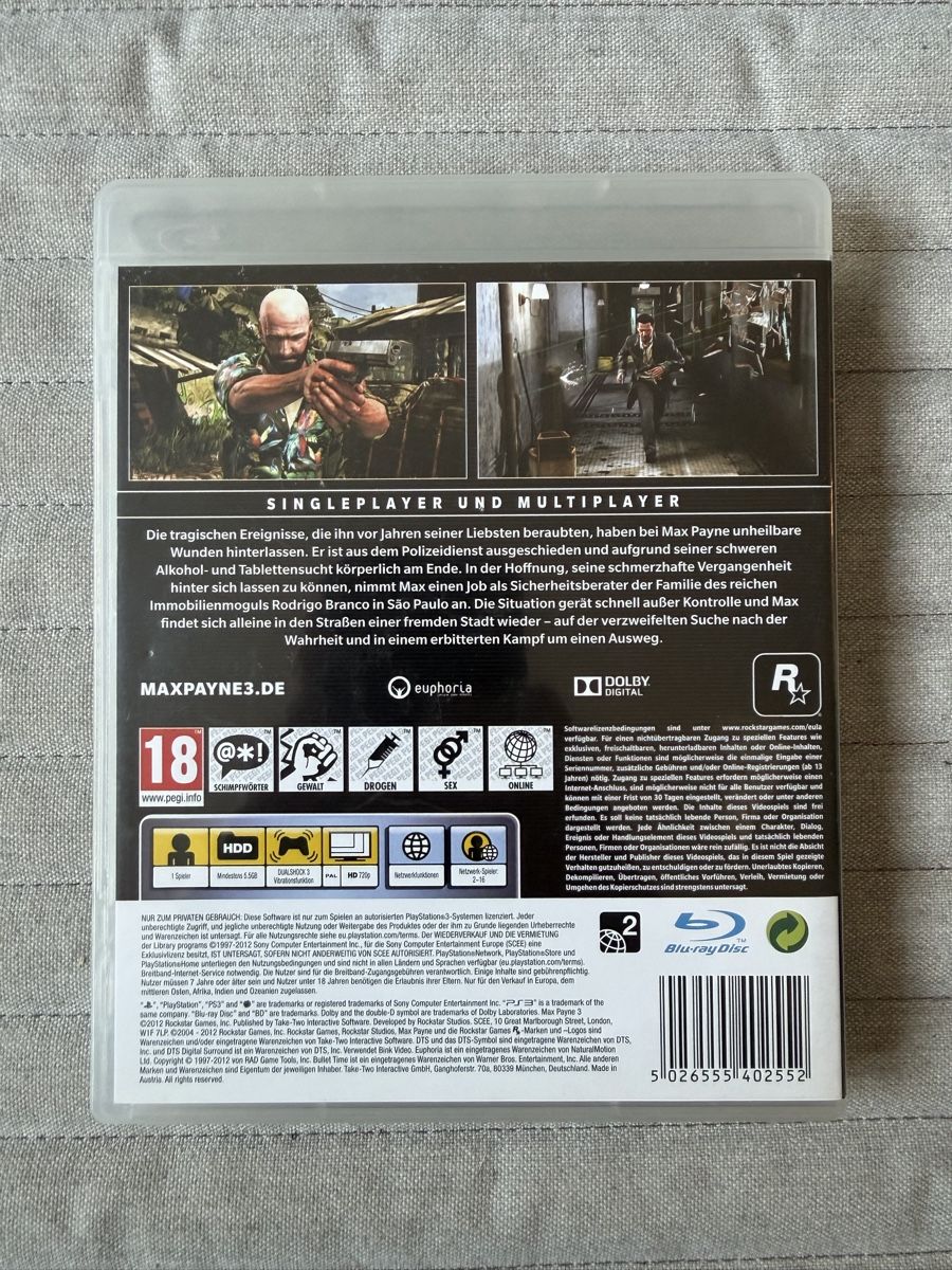 Sony Giochi: Max Payne 3 für PS3 – Usato da Thunstetten venduto da Virus_33 2