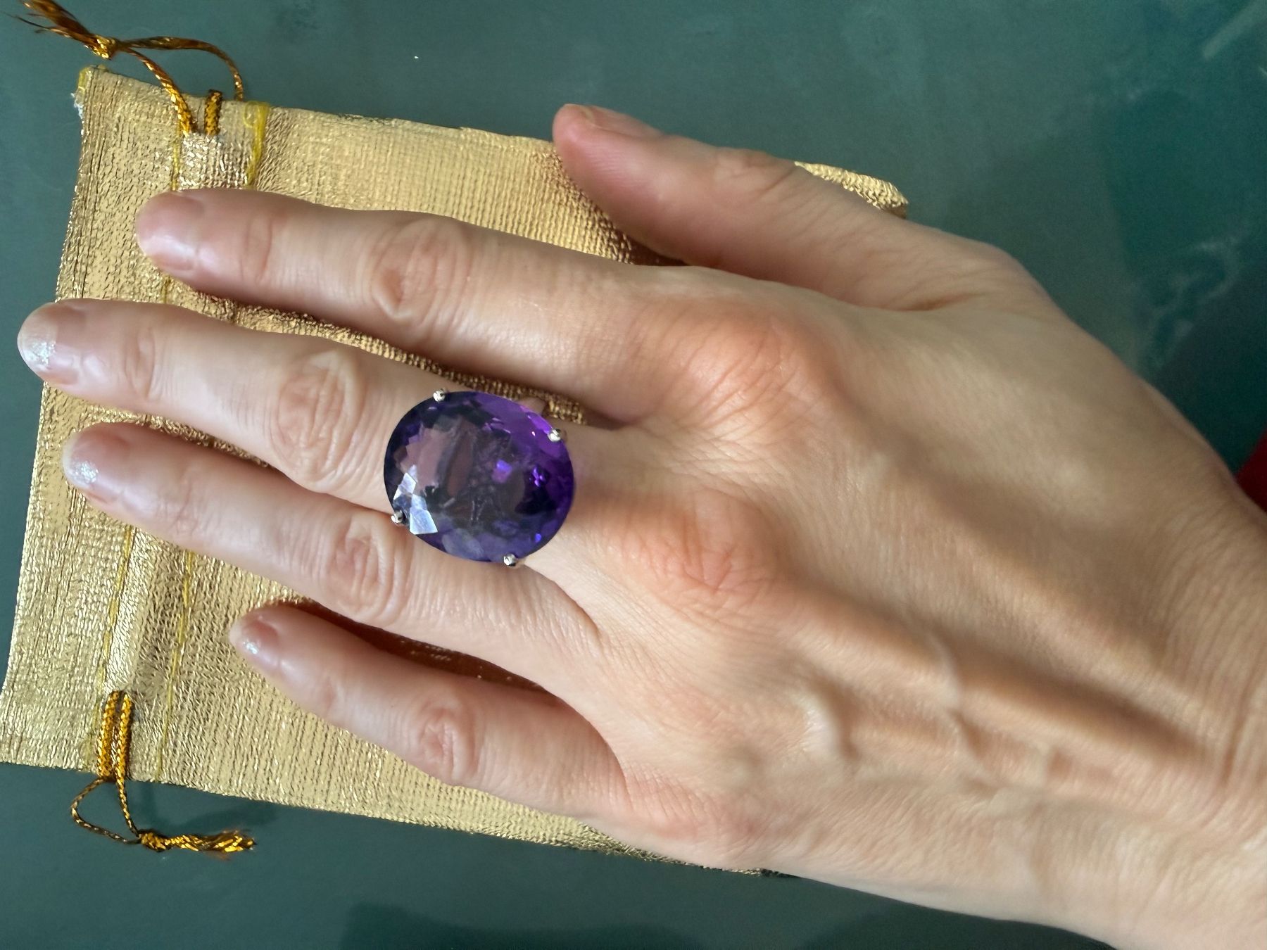 Anelli: 20 CT Amethyst Silver Ring sz 52, new – Nuovo e nell'imballaggio originale da Baar venduto da MariaL07 8