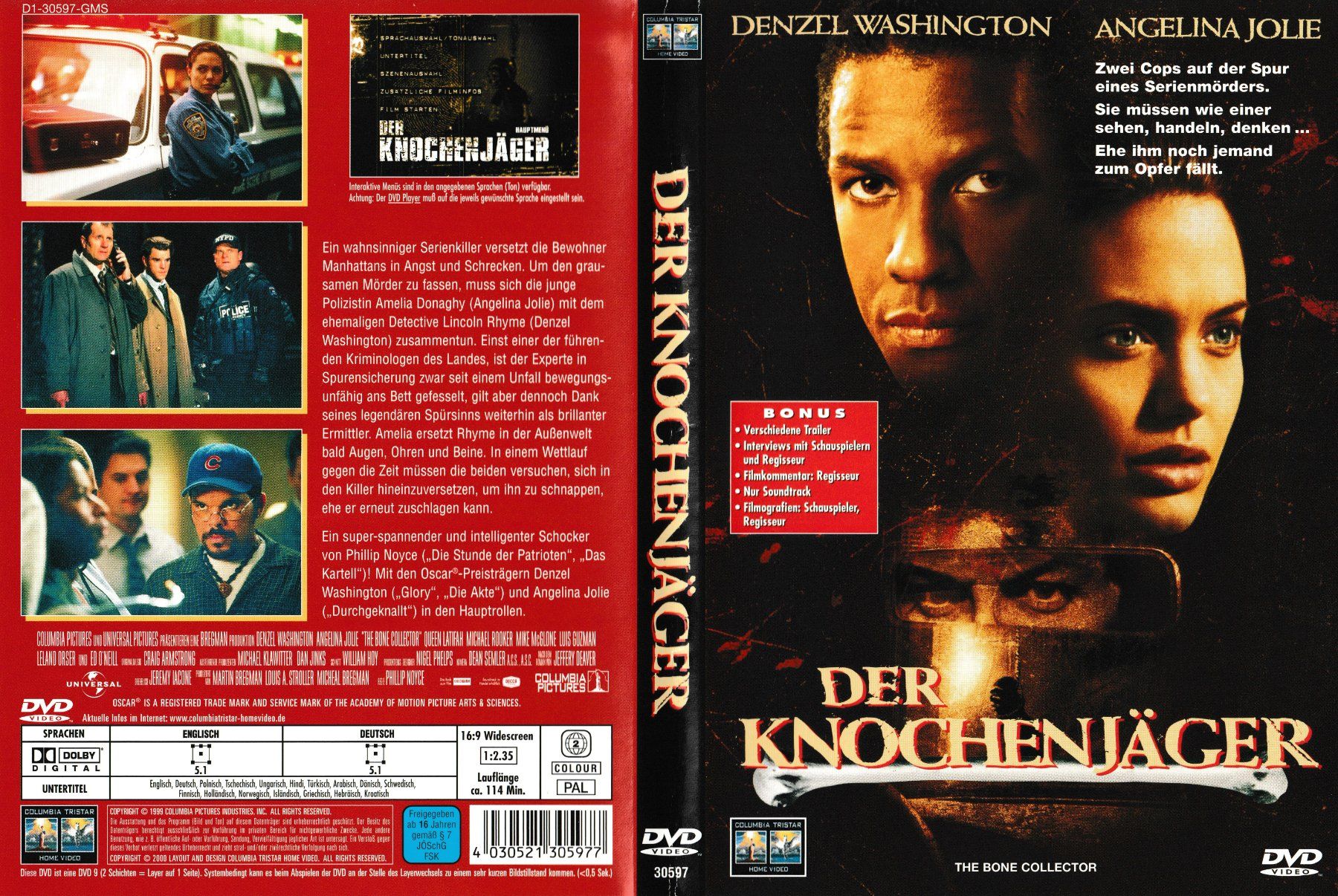 Alle DVDs: DVD - Der Knochenjäger – Gebraucht aus Langnau am Albis von MediaRescuerKeLoX
