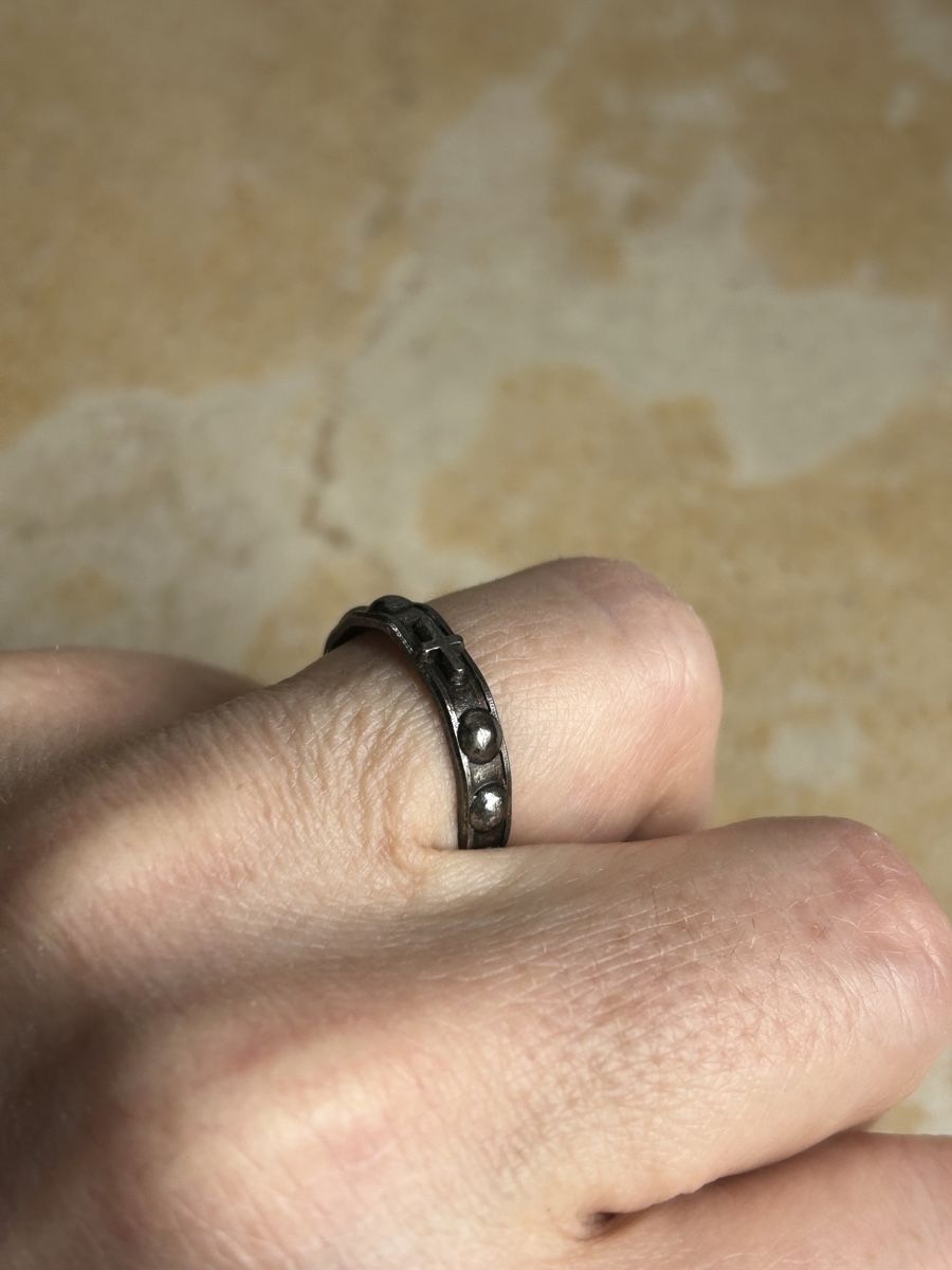 Ringe: Silberfarbener Ring, Kreuz, Grösse 52 – Gebraucht aus Dittingen von Bijoubelle 2