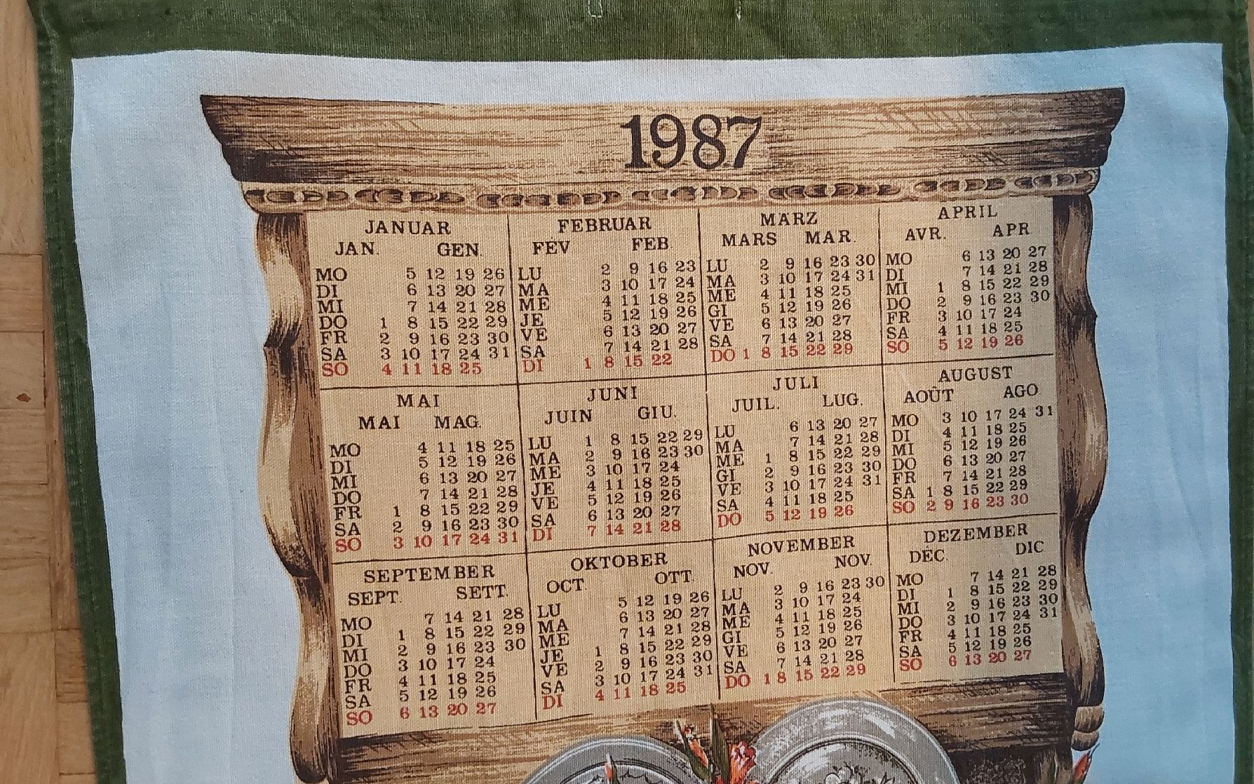 Küchentücher: Küchentuch Motiv Kalender 1987 – Gebraucht aus Köniz von scopello12 1