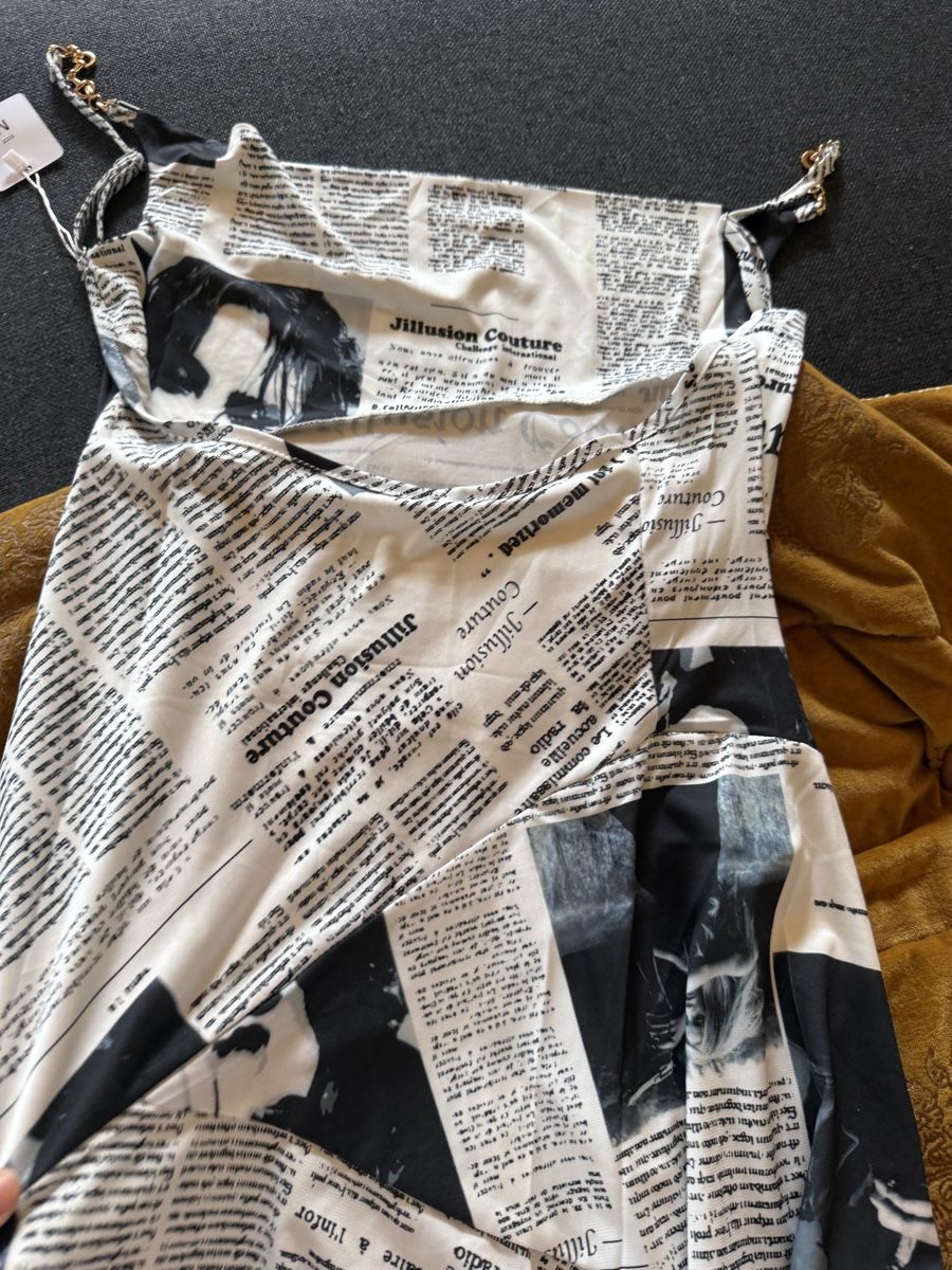Vestiti: Sommerkleid mit Zeitungsmuster, Grösse M – Nuovo e nell'imballaggio originale da Dotzigen venduto da White_Warrior 5