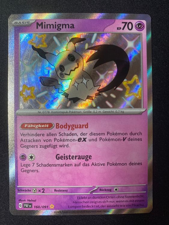 Shiny Mimigma 160 - Mimikyu - Paldean Fates - DE (Neu (gemäss ...