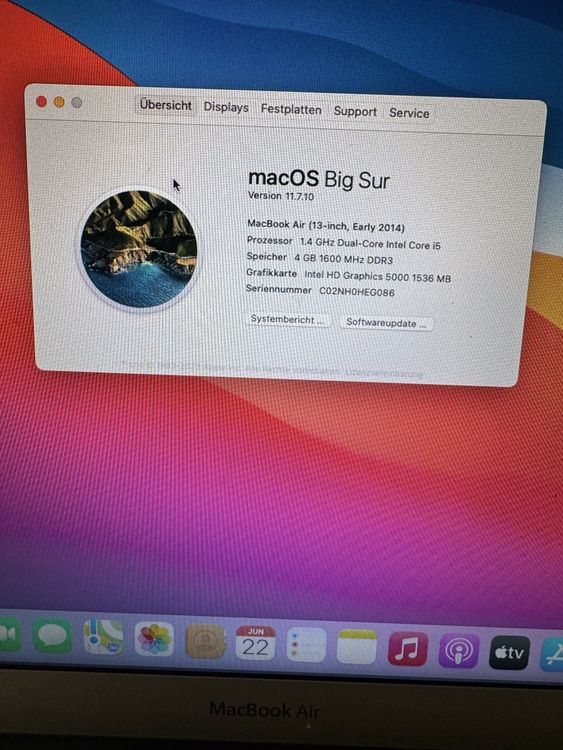 Apple Notebook: MacBook Air 13 Zoll – Usato da Adliswil venduto da Busys 1