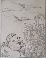 Jean-Émile LABOUREUR  - "LES CREVETTES"  Signée - Num. 1935