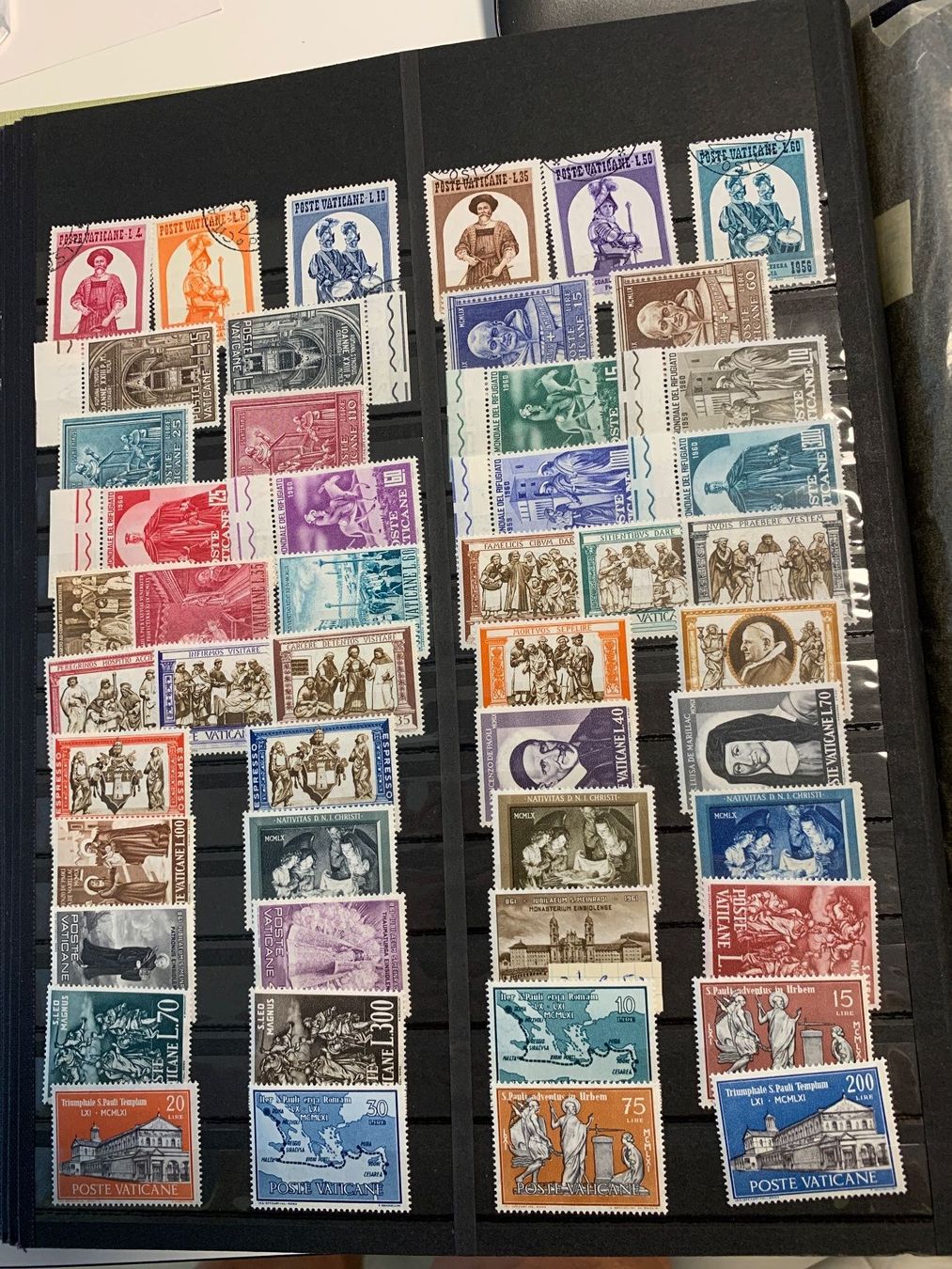 Alle Briefmarken: Vatikan ca 1960-1965 vorwiegend postfrisch. – Gebraucht aus Willisau von Repfuesch