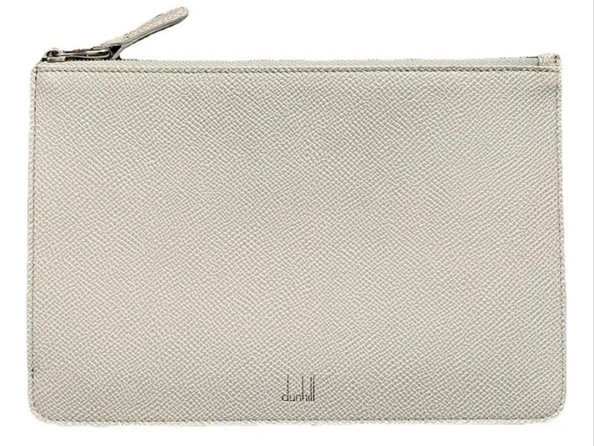 Dunhill Borse: DUNHILL Pouch Leder hellgrau, ungetragen – Usato da Winkel venduto da betterade