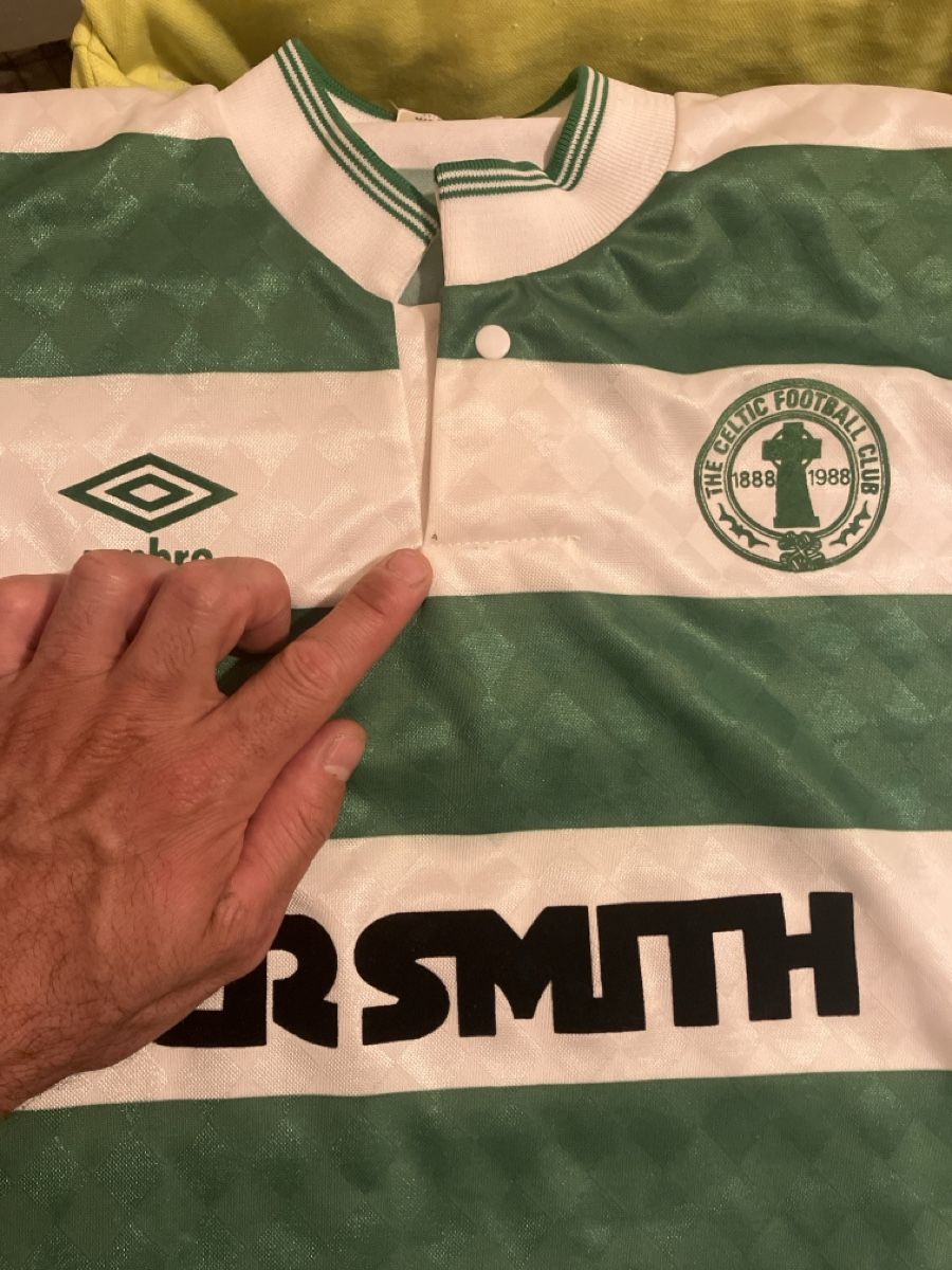 Umbro Canottiere & Pantaloni: Maillot Celtic Glasgow année 90 – Usato da Lully VD venduto da tim1990 1