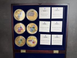 Goldene Schweizer Banknoten-Prägungen Set mit Zertifikat CHF