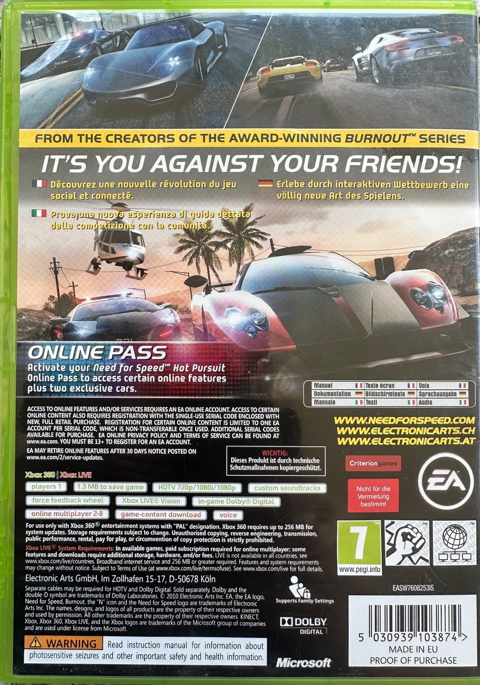 Spiele: Xbox 360 Need for Speed Hot Pursuit Classics – Gebraucht aus Luzern von isa_b62f 1