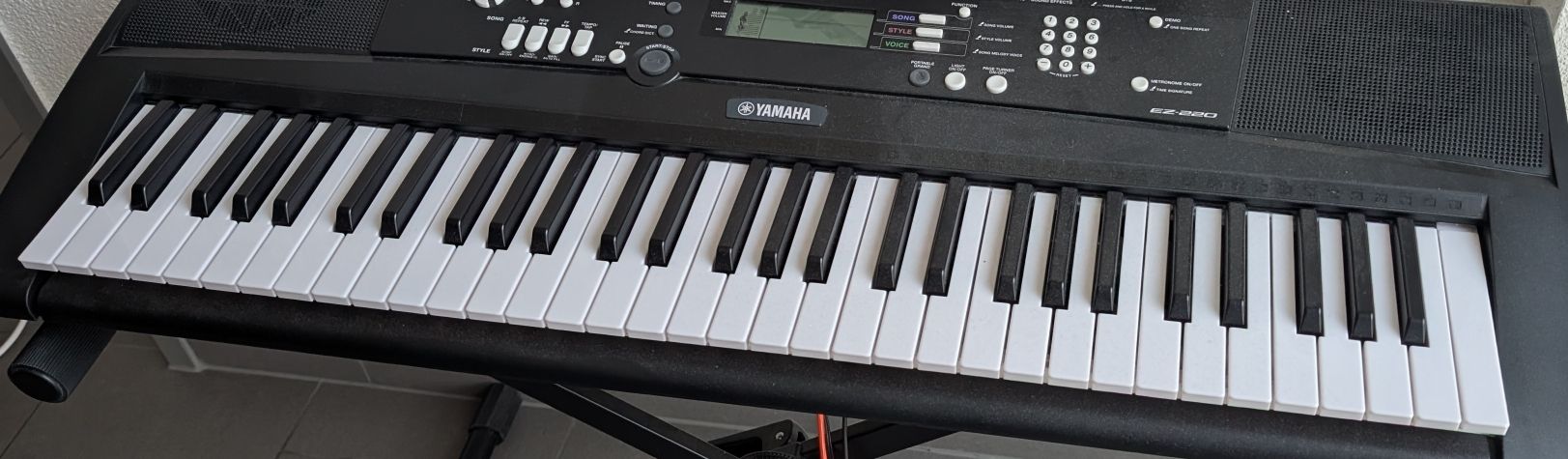 Yamaha Strumenti musicali: Yamaha EZ-220 Keyboard with Stand – Usato da Schlieren venduto da ian_gdp8 2