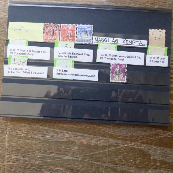 Alle Briefmarken: div. interessante PERFIN - Marken  siehe Bilder – Gebraucht aus Egliswil von Trens01