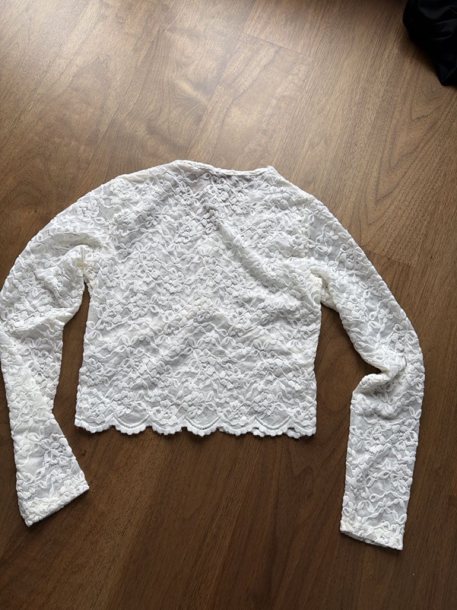 Top: Neu Spitzenshirt weiss Gr. M – Nuovo (secondo la descrizione) da Weggis venduto da Doris 1