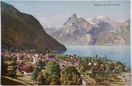 Postkarte Ansicht Sisikon mit Uristock 1914 nach Buchsweiler